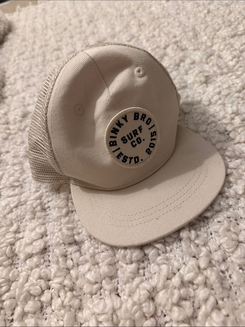 BinkyBro Surf Co. Cream Kids Trucker Hat